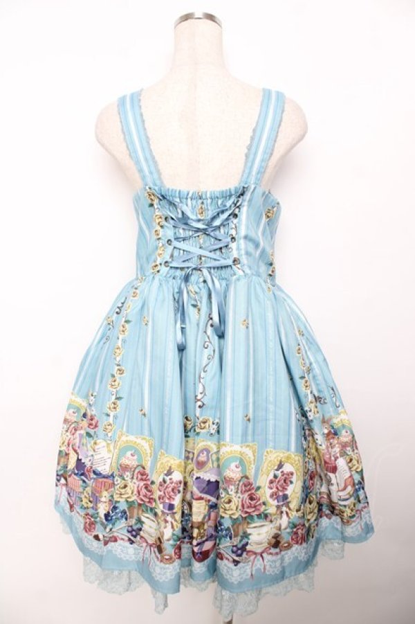 画像2: axes femme kawaii / ティータイムバニーワンピース M サックス Y-25-11-30-180-AX-OP-SZ-ZY (2)