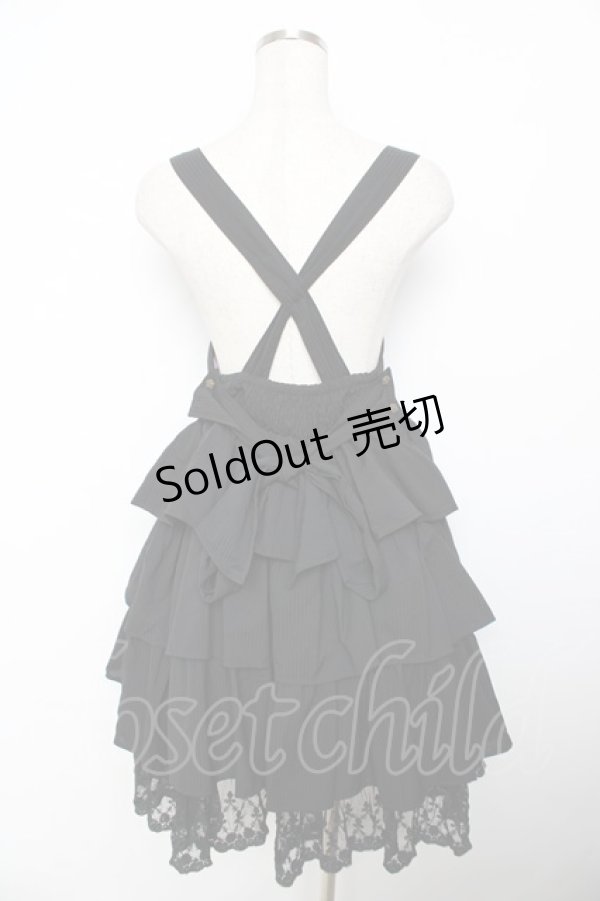 画像2: axes femme kawaii / サス付きティアードジャンドレ M 黒 Y-25-11-30-188-AX-OP-SZ-ZY (2)