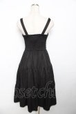 画像2: axes femme POETIQUE / スカラップ刺繍キャミワンピース M 黒 Y-25-11-30-190-AX-OP-SZ-ZY (2)
