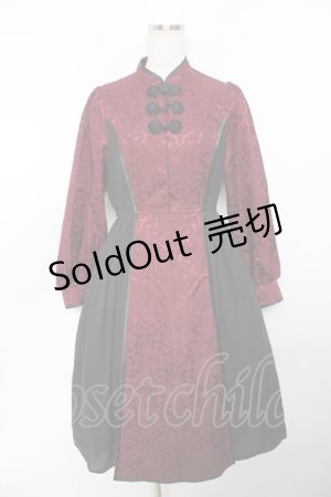 画像: axes femme kawaii / シノワズリワンピース M ワイン Y-25-11-30-192-AX-OP-SZ-ZY