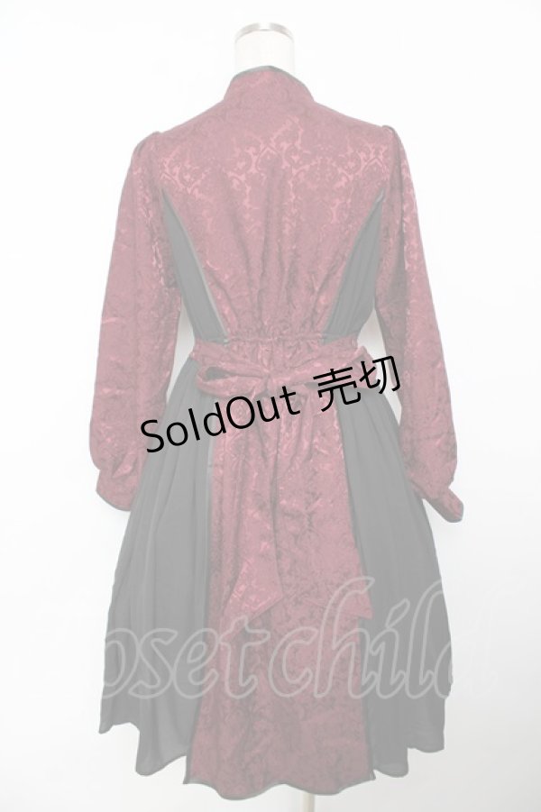 画像2: axes femme kawaii / シノワズリワンピース M ワイン Y-25-11-30-192-AX-OP-SZ-ZY (2)