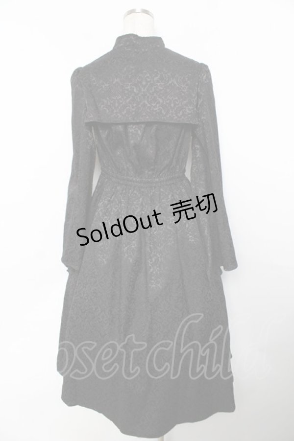 画像2: axes femme POETIQUE / チャイナスリット袖ロングワンピース M 黒 Y-25-11-30-193-AX-OP-SZ-ZS (2)