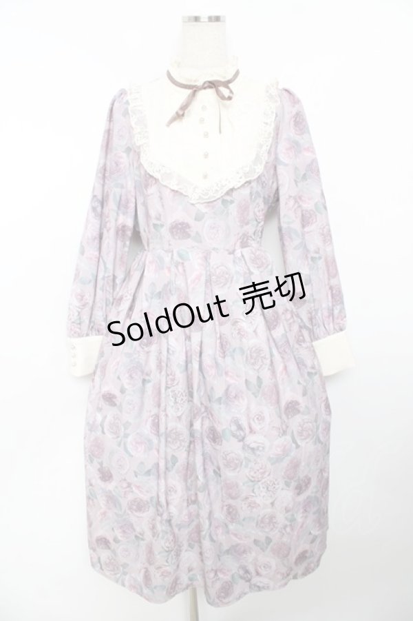 画像1: axes femme / ラヴィアンローズ柄ワンピース F ピンク Y-25-11-30-197-AX-OP-SZ-ZI (1)