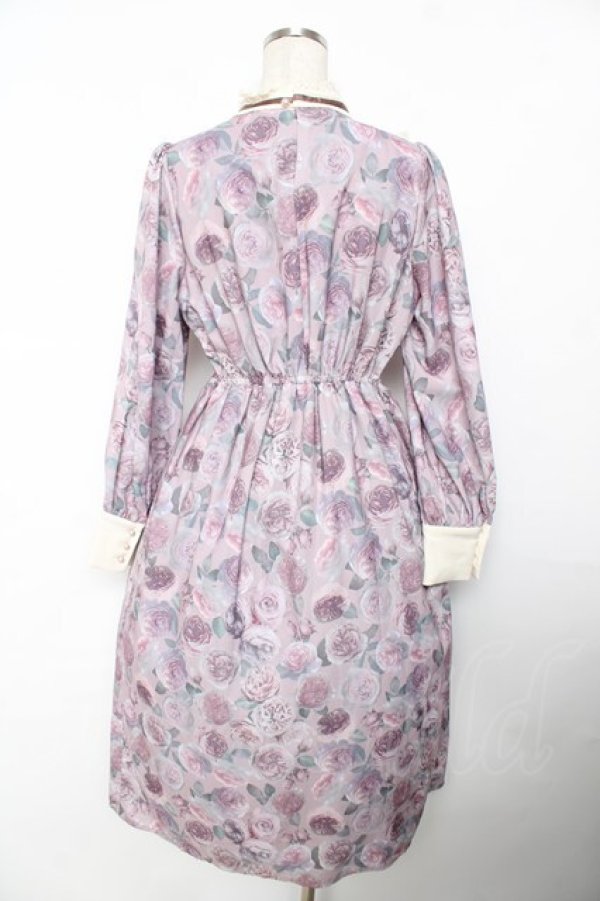 画像2: axes femme / ラヴィアンローズ柄ワンピース F ピンク Y-25-11-30-197-AX-OP-SZ-ZY (2)