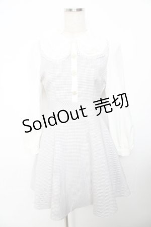 画像: evelyn / 襟フリルワンピース S グレー Y-25-11-30-202-LO-OP-SZ-ZY