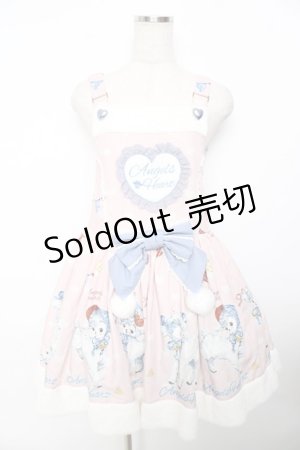 画像: ANCEL'S HEART / ひつじプリントフードサロペット M ピンク Y-25-11-30-205-LO-OP-SZ-ZY