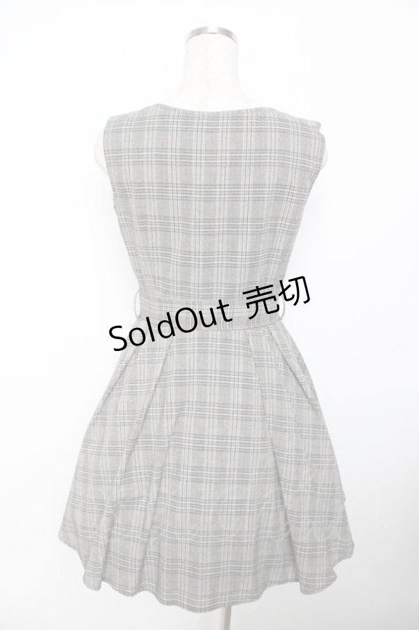 画像2: evelyn / チェックベルトワンピース M ブラウン Y-25-11-30-206-LO-OP-SZ-ZY (2)