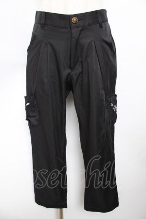 画像: axes femme / ポケットビジュー付きパンツ M 黒 Y-25-11-30-214-AX-PA-SZ-ZY