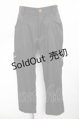 画像: axes femme / ポケットビジュー付きパンツ M 黒 Y-25-11-30-214-AX-PA-SZ-ZI