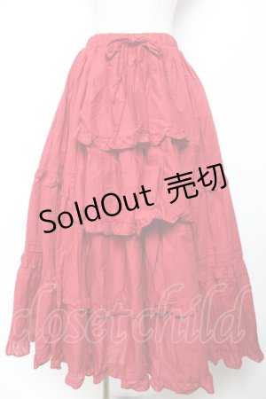 画像: Chalmiere / クラシックコットンスカート M 赤 Y-25-11-30-219-LO-SK-SZ-ZI