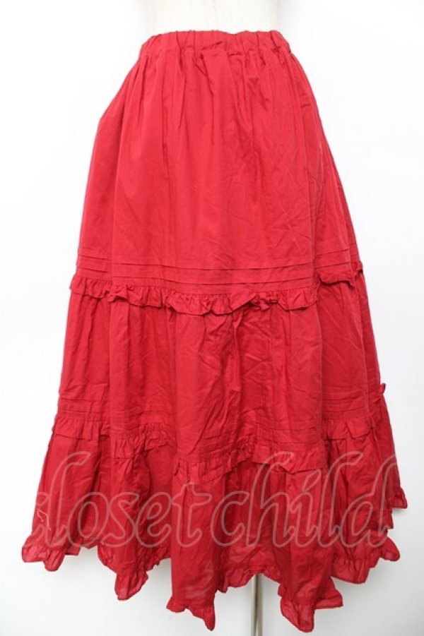 画像2: Chalmiere / クラシックコットンスカート M 赤 Y-25-11-30-219-LO-SK-SZ-ZI (2)