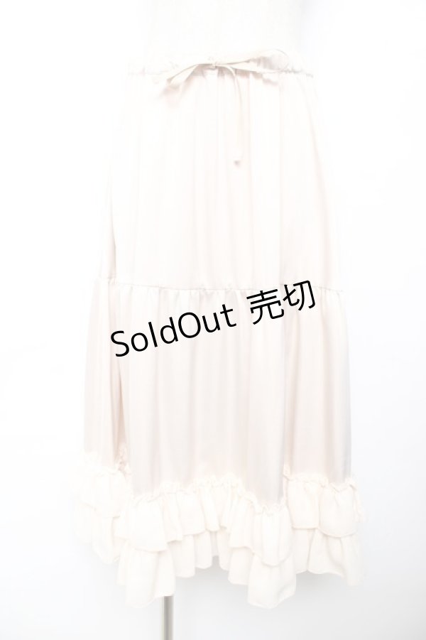 画像1: axes femme Kawaii / ミディフリルペチスカート M 生成り Y-25-11-30-220-AX-SK-SZ-ZI (1)