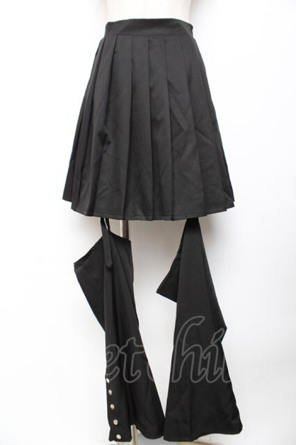 画像1: Amavel / Rockin' Girl レッグカバー付きスカパン F 黒 Y-25-11-30-222-CA-SK-SZ-ZI (1)