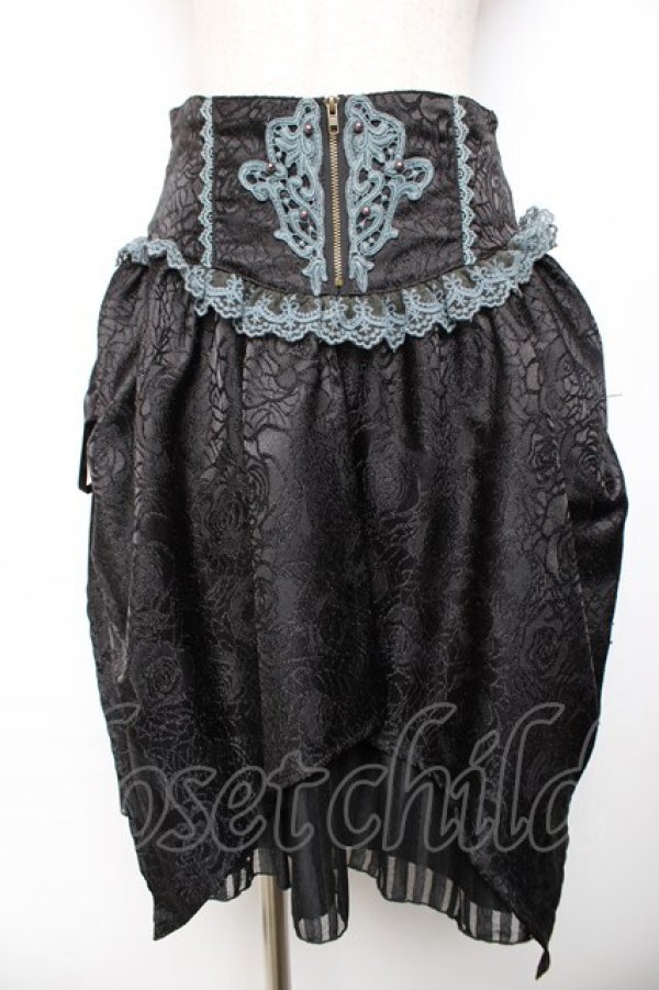 画像1: axes femme kawaii / コルセット風スカート M 黒 Y-25-11-30-227-AX-SK-SZ-ZY (1)