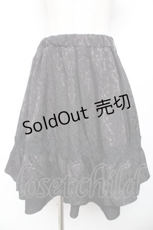 画像: axes femme kawaii / ユニコーンリボンベルトゴブラン風スカート M 黒 Y-25-11-30-229-AX-SK-SZ-ZY