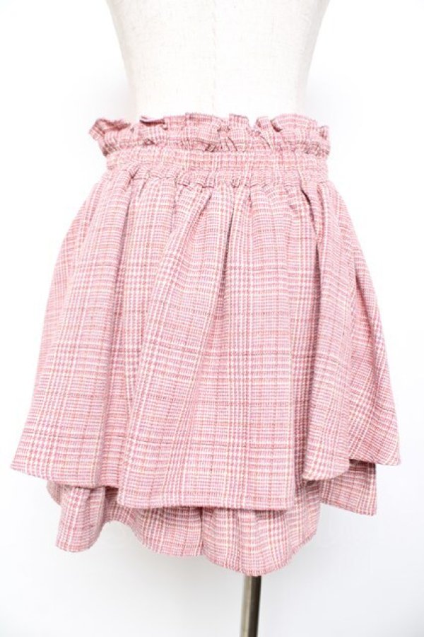 画像2: axes femme kawaii / ツイードキュロット M ピンク Y-25-11-30-230-AX-PA-SZ-ZY (2)