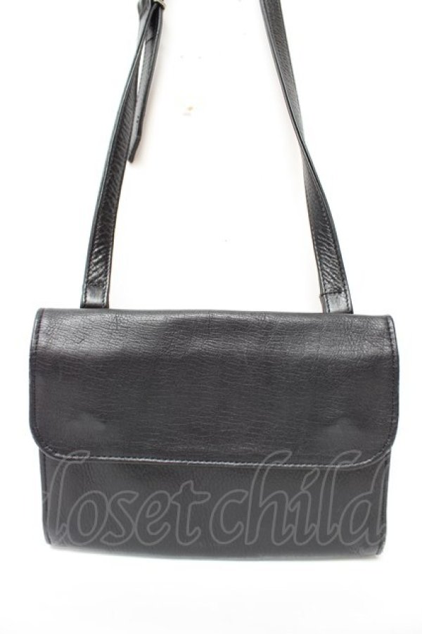 画像1: powder / レザーポシェット  黒 Y-25-11-30-028-LO-BG-SZ-ZT0118Y (1)