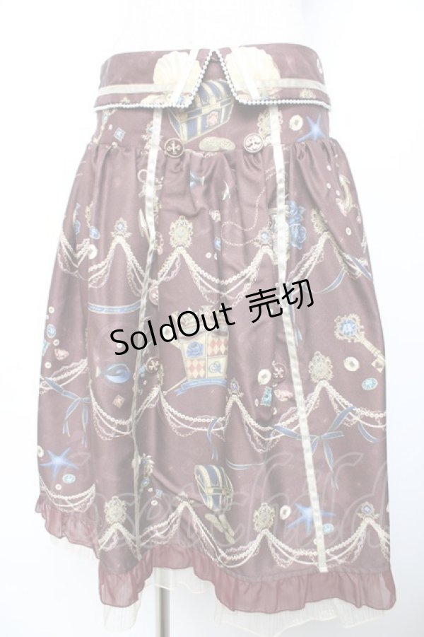 画像1: axes femme kawaii / クラシックオーシャンスカート M ワイン Y-25-11-30-238-AX-SK-SZ-ZY (1)