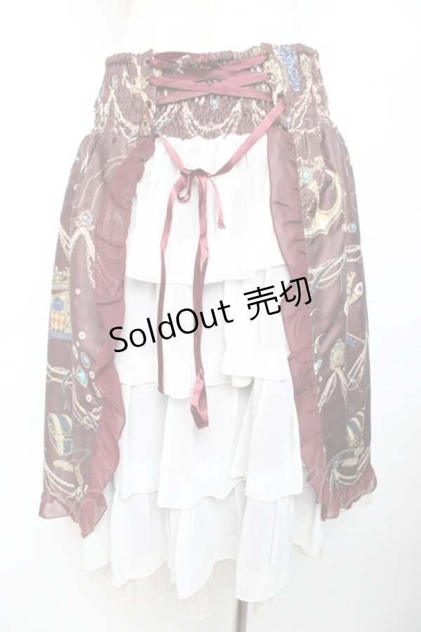 画像2: axes femme kawaii / クラシックオーシャンスカート M ワイン Y-25-11-30-238-AX-SK-SZ-ZY (2)