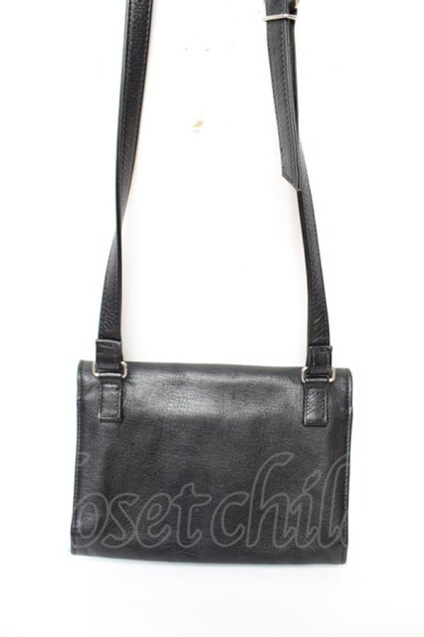 画像2: powder / レザーポシェット  黒 Y-25-11-30-028-LO-BG-SZ-ZT0118Y (2)