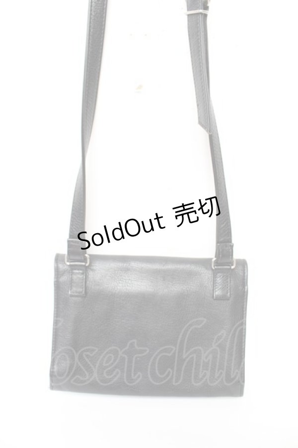 画像2: powder / レザーポシェット  黒 Y-25-11-30-028-LO-BG-SZ-ZTK021 (2)