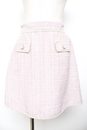 画像: evelyn / パールラインスカート  ピンク Y-25-11-30-240-LO-SK-SZ-ZY