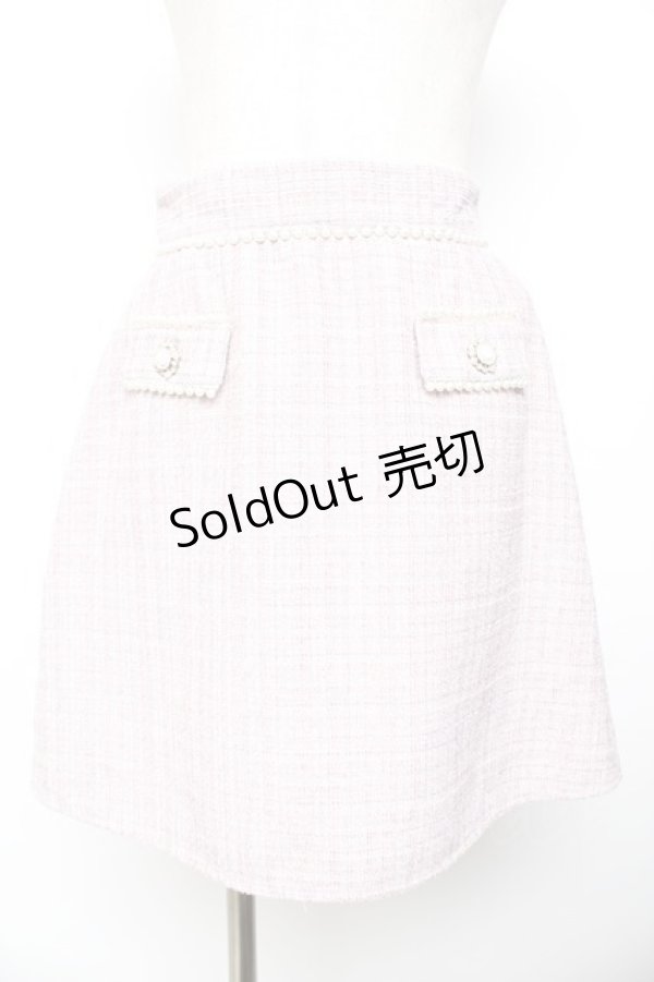 画像1: evelyn / パールラインスカート  ピンクY-25-11-30-240-LO-SK-SZ-ZT591 (1)