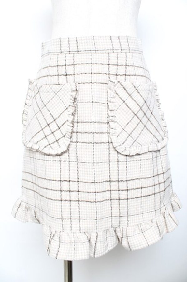 画像1: Honey Cinnamon / フリルポケット台形スカート F ベージュ Y-25-11-30-241-LO-SK-SZ-ZY (1)