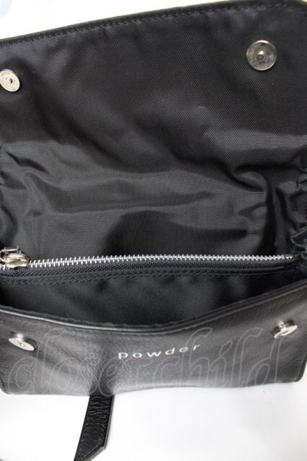 画像3: powder / レザーポシェット  黒 Y-25-11-30-028-LO-BG-SZ-ZT0118Y (3)