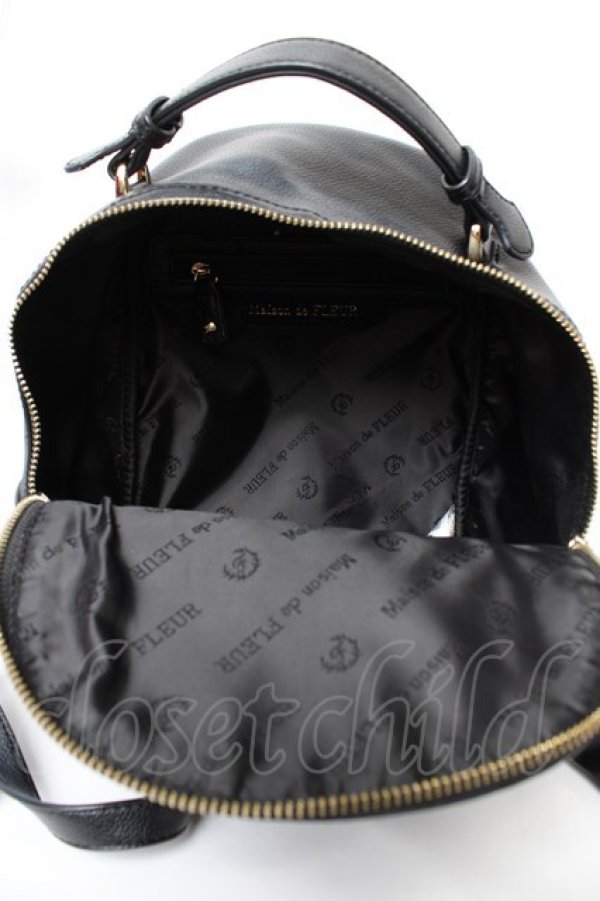 画像3: Maison de FLEUR / りぼんMリュック M ブラック Y-25-11-30-029-LO-BG-SZ-ZY (3)