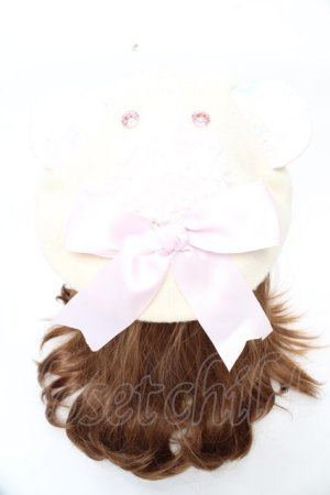 画像: Nile Perch / くまさんニットベレー  アイボリー Y-25-11-30-030-LO-AC-SZ-ZY