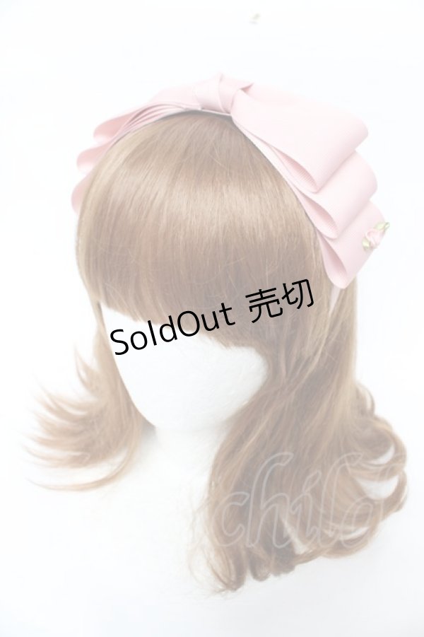 画像1: m petit by misako / NINA'sコラボ AM*NIリボンカチューシャ  中桃 Y-25-11-30-034-LO-AC-SZ-ZY (1)