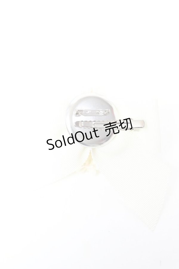 画像2: Innocent World / ミニチュアローズリボンクリップ  アイボリー Y-25-11-30-005-IW-ZA-SZ-ZY (2)