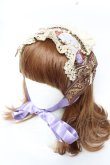 画像1: BABY, THE STARS SHINE BRIGHT / Schwan〜ルートヴィヒの憧れと空想のAria〜柄ヘッドドレス  パープル Y-25-11-30-041-BA-AC-SZ-ZY (1)