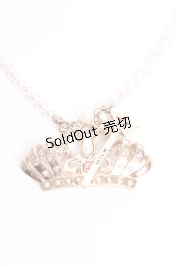 画像1: MILK / クラウンパールネックレス  ゴールド Y-25-12-01-001-ML-AC-SZ-ZY (1)