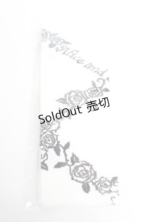 画像1: ALICE and the PIRATES / A/Pレースアップローズオーバーニーソックス  ホワイト Y-25-12-01-006-PA-ZA-SZ-ZY (1)