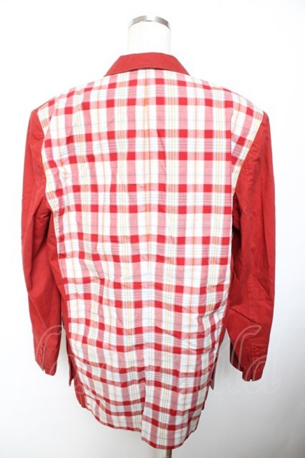 画像2: PINK HOUSE / チェック切替トレンチジャケット  赤 Y-25-12-01-048-LO-JA-SZ-ZY (2)