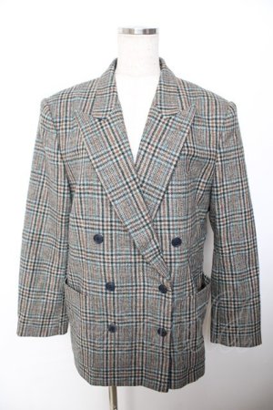 画像: INGEBORG / チェック柄ウールジャケット F チャコール Y-25-12-01-054-LO-JA-SZ-ZY