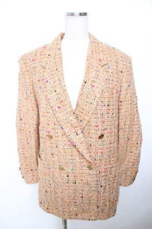 画像: INGEBORG / ツイードWボタンジャケット F オレンジ Y-25-12-01-055-LO-JA-SZ-ZY