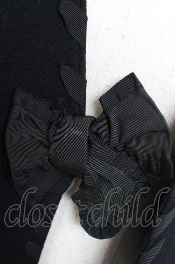 画像3: INGEBORG / リボン通しウールジャケット F 紺 Y-25-12-01-056-LO-JA-SZ-ZY (3)