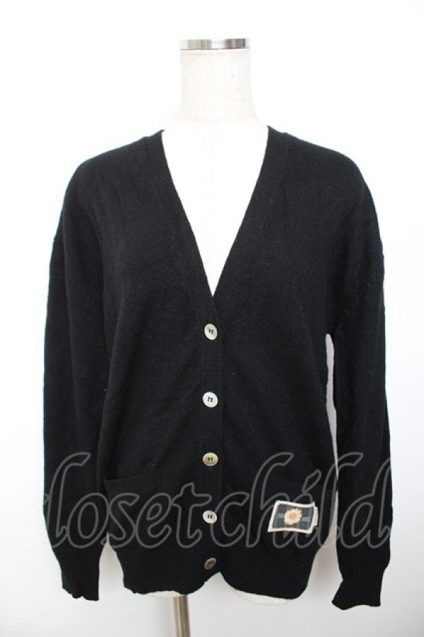 画像1: PINK HOUSE / ワッペン付きカーディガン  黒 Y-25-12-01-058-LO-TO-SZ-ZY (1)