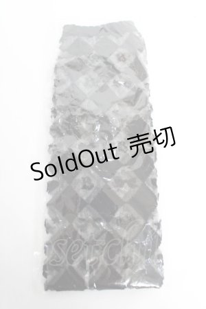 画像: BABY, THE STARS SHINE BRIGHT / BABYダイヤ柄シースルーオーバーニーソックス  黒 Y-25-12-01-009-BA-ZA-SZ-ZY