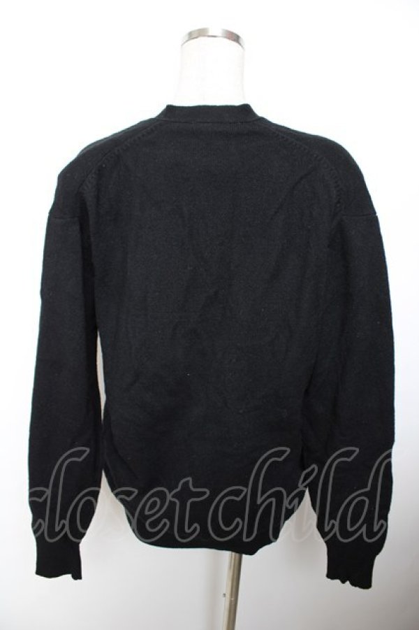 画像2: PINK HOUSE / ワッペン付きカーディガン  黒 Y-25-12-01-058-LO-TO-SZ-ZY (2)