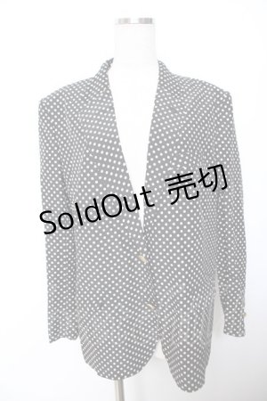 画像: INGEBORG / ドット総柄ジャケット  黒 Y-25-12-01-060-LO-JA-SZ-ZS