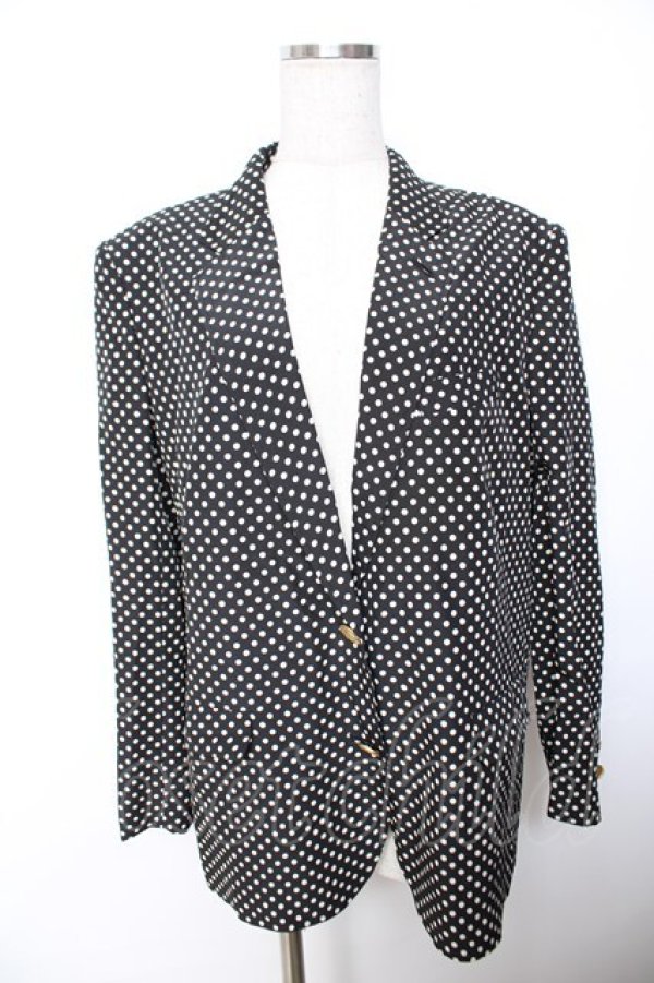 画像1: INGEBORG / ドット総柄ジャケット  黒 Y-25-12-01-060-LO-JA-SZ-ZY (1)