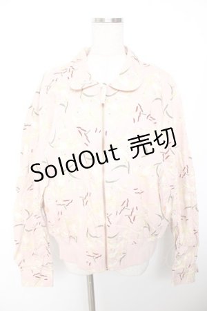 画像: INGEBORG / 百合総柄ブルゾン F ピンク Y-25-12-01-063-LO-JA-SZ-ZS