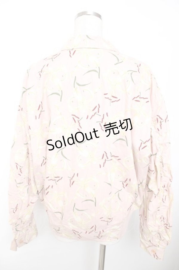 画像2: INGEBORG / 百合総柄ブルゾン F ピンク Y-25-12-01-063-LO-JA-SZ-ZS (2)