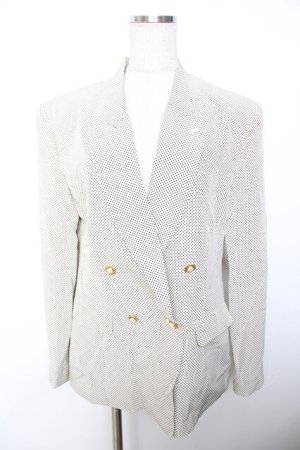 画像: INGEBORG / ドット柄ジャケット F 黒 Y-25-12-01-065-LO-JA-SZ-ZY