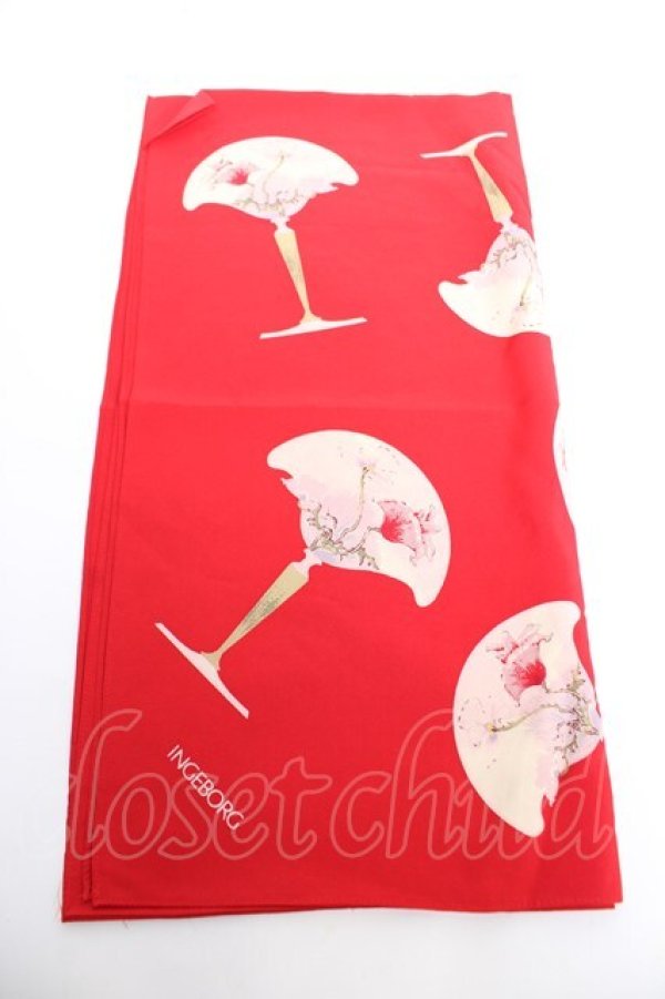 画像1: INGEBORG / アンティーク柄ストール  赤 Y-25-12-01-011-LO-ZA-SZ-ZY (1)