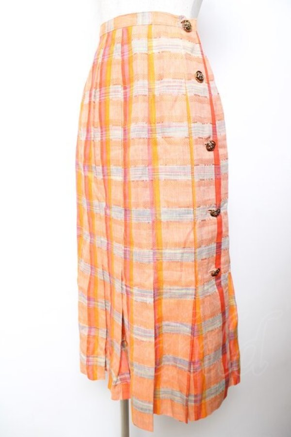 画像3: INGEBORG / マドラスチェック柄セットアップ F オレンジ Y-25-12-01-069-LO-JA-SZ-ZT0205N (3)